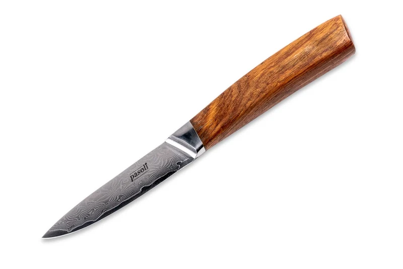 Couteau à légumes Pasoli Damas 9 cm - acier Damas de haute qualité avec noyau VG10