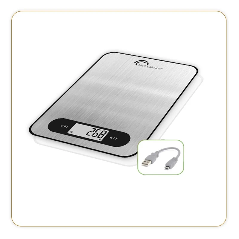 Balance de cuisine, Slim Inox USB, Sans pile