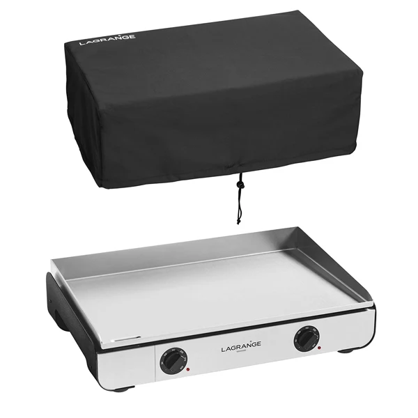 Lot plancha Pro 65 noire avec spatule en inox et sa housse de protection Lagrange