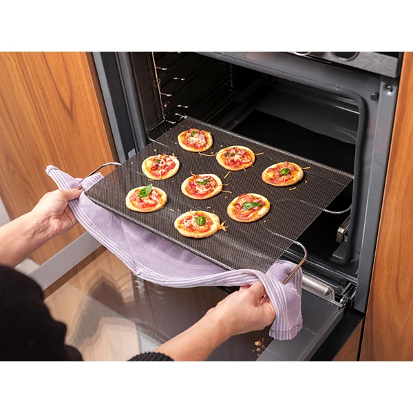 Grille de cuisson extensible avec feuille perforée anti-adhérente 41 à 49 cm NoStik
