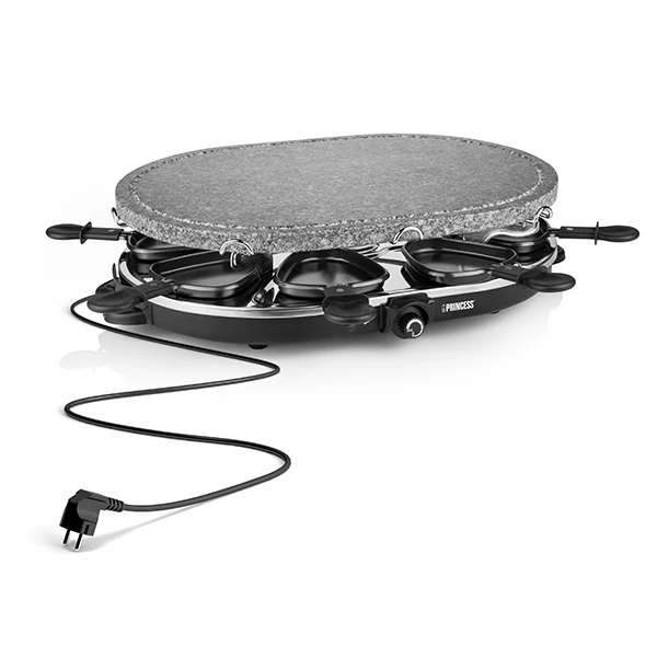 Appareil à raclette et pierre à cuire ovale 1200 W Princess