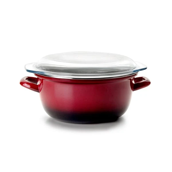 Friteuse traditionnelle acier émaillé 24 cm rouge Ibili