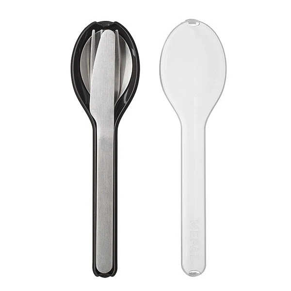 Set de 3 couverts Ellipse noir Mepal