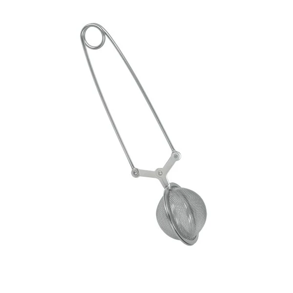 Cuillère-pince à thé boule ronde en inox