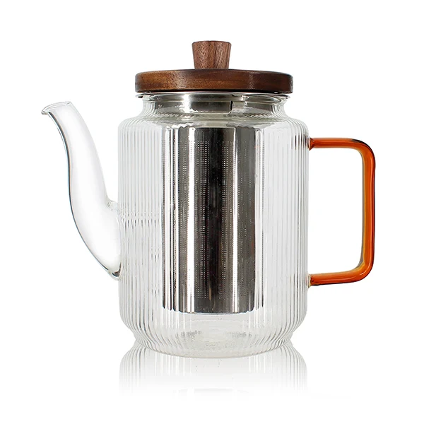 Théière Karl en verre borosilicate anse ambrée 550 ml Ogo