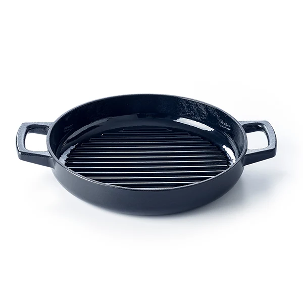 Poêle grill en fonte émaillée 28 cm Nori 3 L noir Beka
