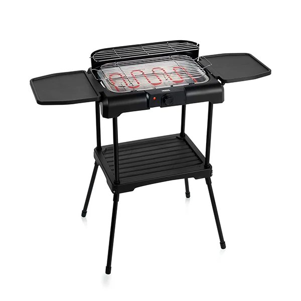 Barbecue électrique tables latérales pliantes 2200 W Princess