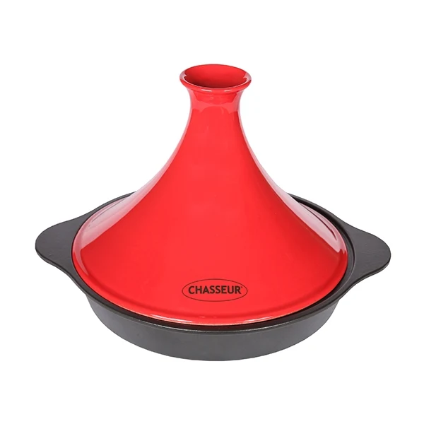 Tajine en fonte 24 cm rouge Chasseur