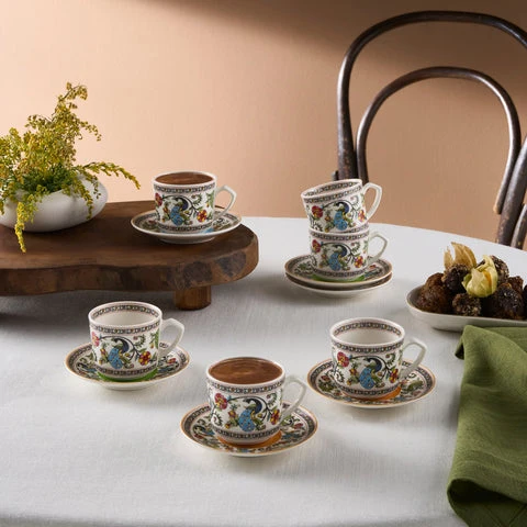 Karaca Yasemen pour 6 personnes Tasse à café, 80 ml