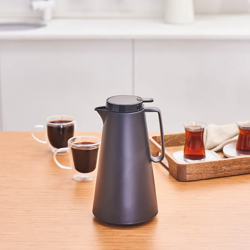 Karaca Thermoglass Lina Carafe Isotherme Antifuite 1 L Noir
