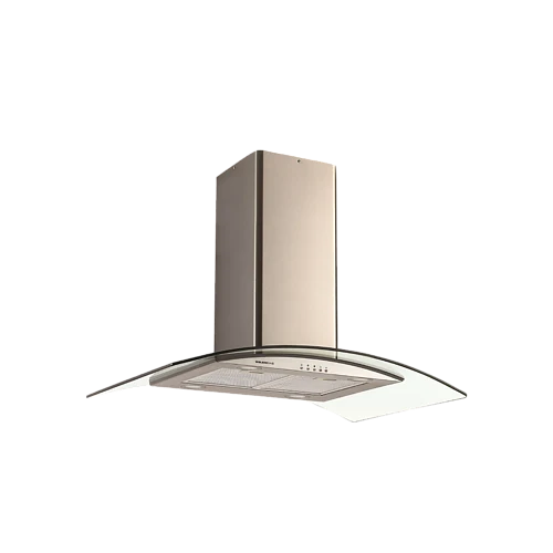 Hotte îlot verre galbé 90 cm verre/inox GLEM GHI970SS
