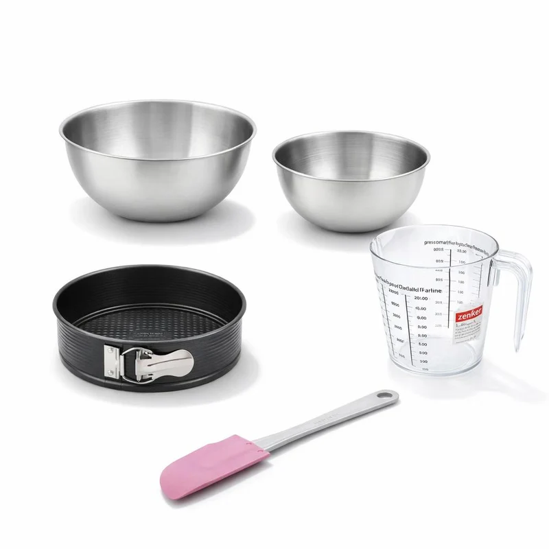Set de 5 ustensiles de pâtisserie moule à manqué bol spatule et verre doseur Black metallic Black mettallic Zenker Black mettallic