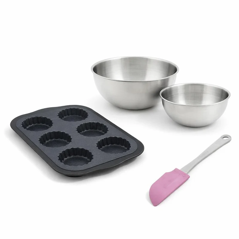 Set de 4 ustensiles de pâtisserie moule à gâteaux bol et spatule Silicone fibre de verre Silicone fibre de verre Zenker Silicone fibre de verre