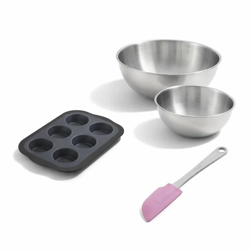 Set à pâtisserie 1 moule à muffins en silicone fibre de verre, 2 bols à mixer et 1 spatule Zenker Silicone