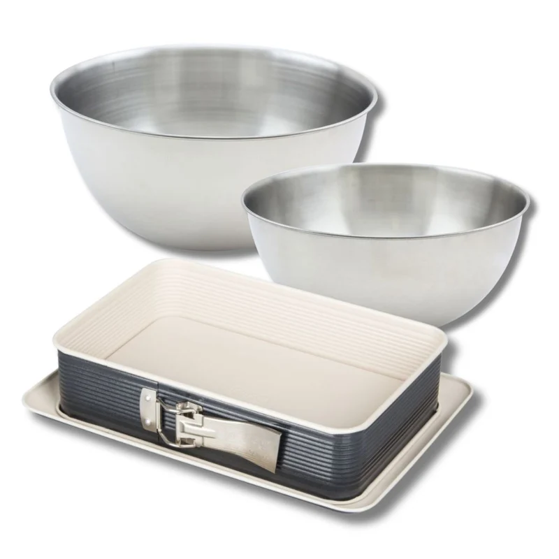 Set de 4 ustensiles de pâtisserie moule à charnière 2 bols et spatule Zenker Smart Pastry