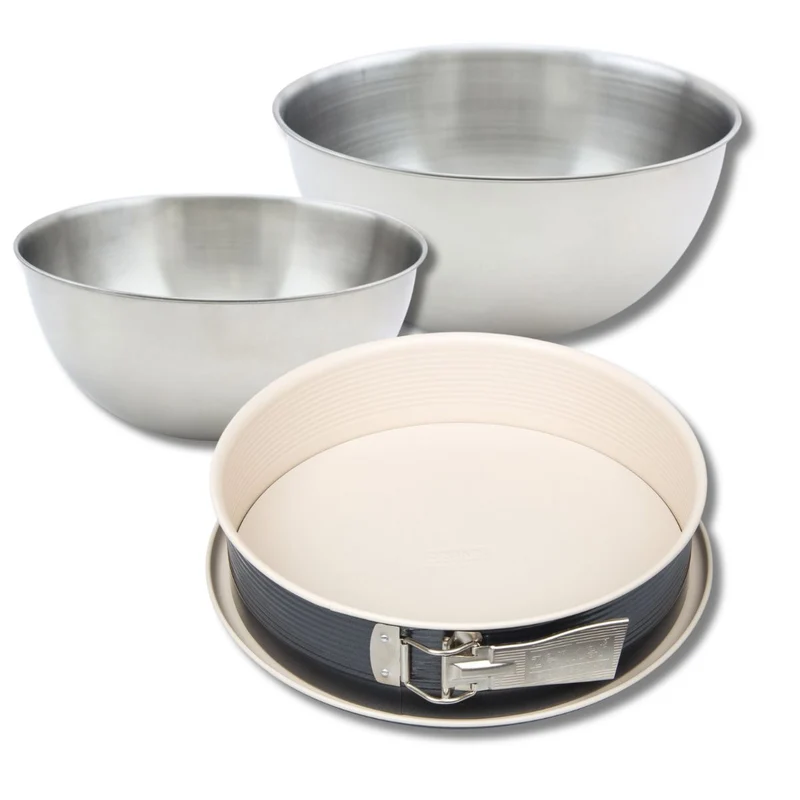 Set de 4 ustensiles de pâtisserie moule à gâteaux bol et spatule Black metallic Black mettallic Zenker Black mettallic