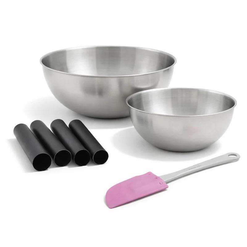 Set de 7 ustensiles de pâtisserie 4 moules à gâteaux 2 bols et 1 spatule en silicone Zenker Smart Pastry