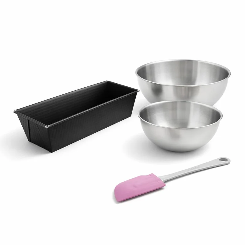 Set de 4 ustensiles de pâtisserie moule à gâteaux 2 bols et spatule pâtisserie Collection Zenker pure