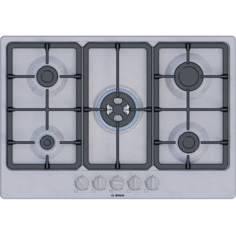 Série 4, Table gaz, 75 cm, Inox BOSCH PGQ7B5K90