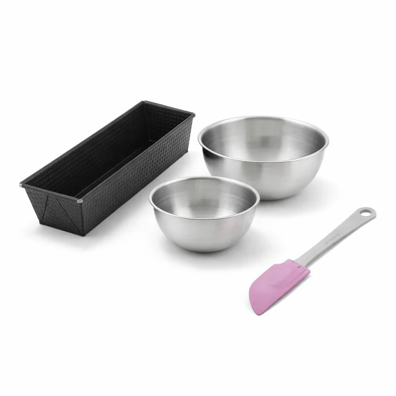 Set de 4 ustensiles de pâtisserie moule à gâteaux bols et spatule Black mettallic Black mettallic Zenker Black mettallic