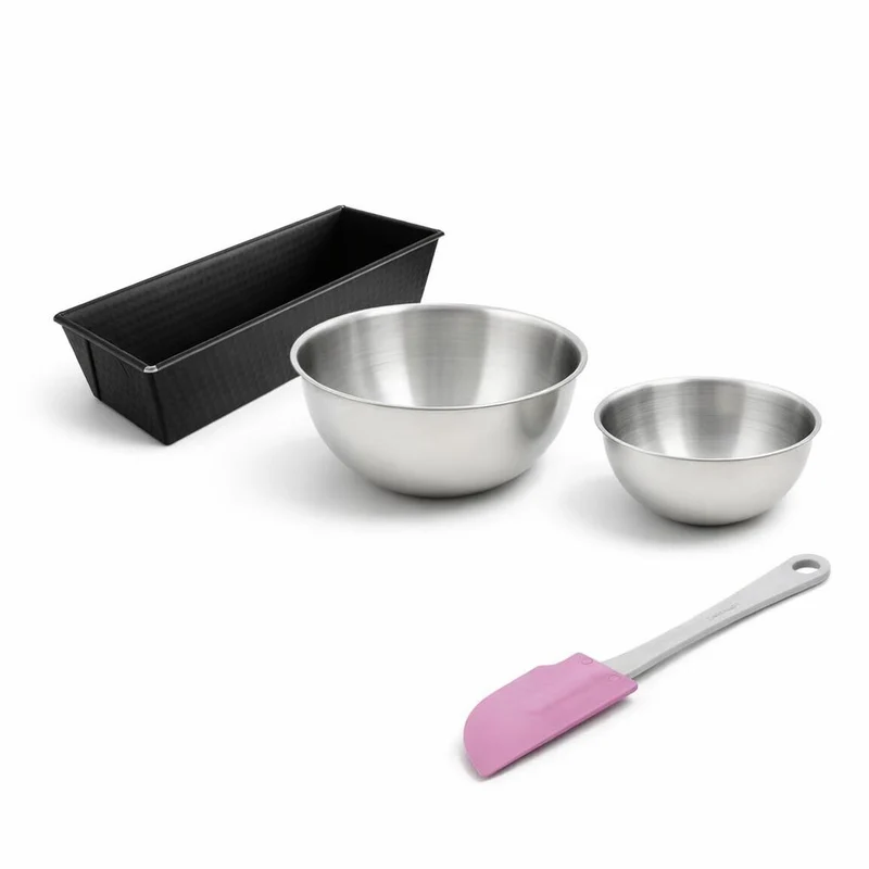 Set de 4 ustensiles de pâtisserie moule à gâteaux bol et spatule pâtisserie Black mettallic Black mettallic Zenker Black mettallic