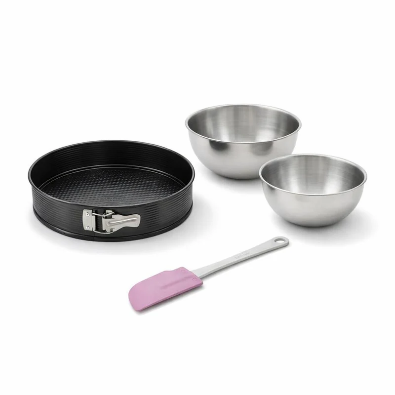 Set de 4 ustensiles de pâtisserie moule à manqué bol et spatule Black metallic Black mettallic Zenker Black mettallic