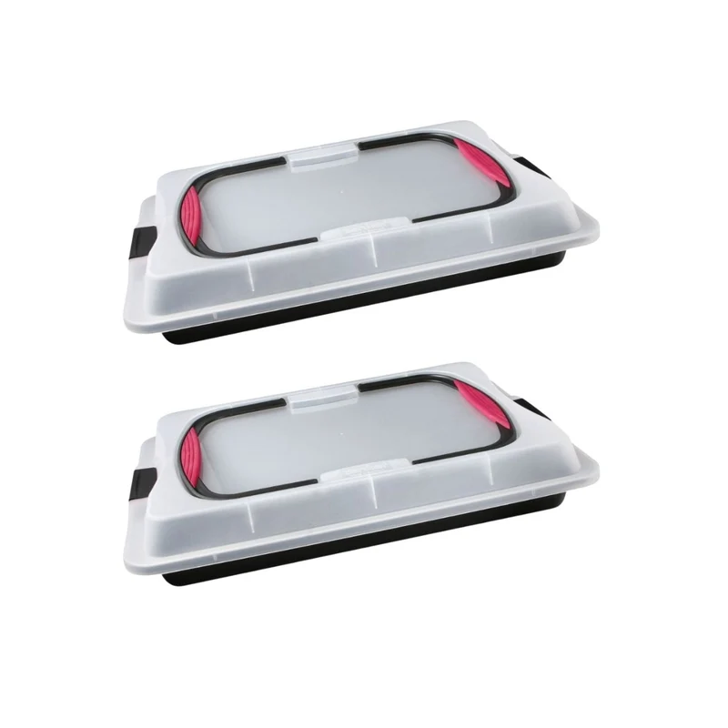 Ensemble de 2 Plaques de cuisson 42 x 29 cm avec couvercle Zenker Special To Go