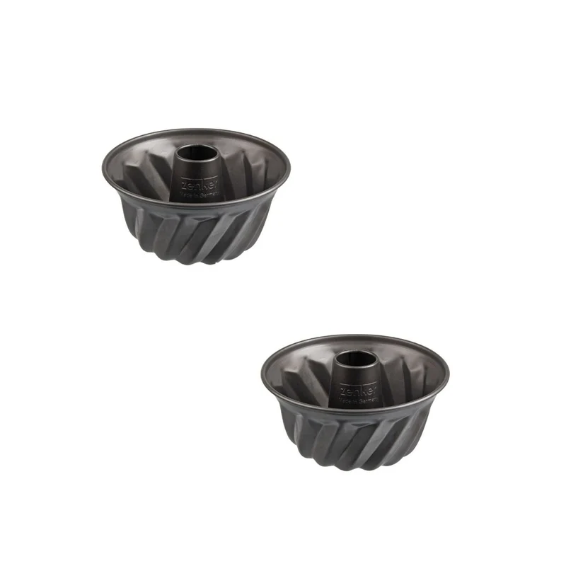 Lot de 2 moules à kouglof 18/18 cm en acier Spécial mini Spécial mini Zenker Spécial mini