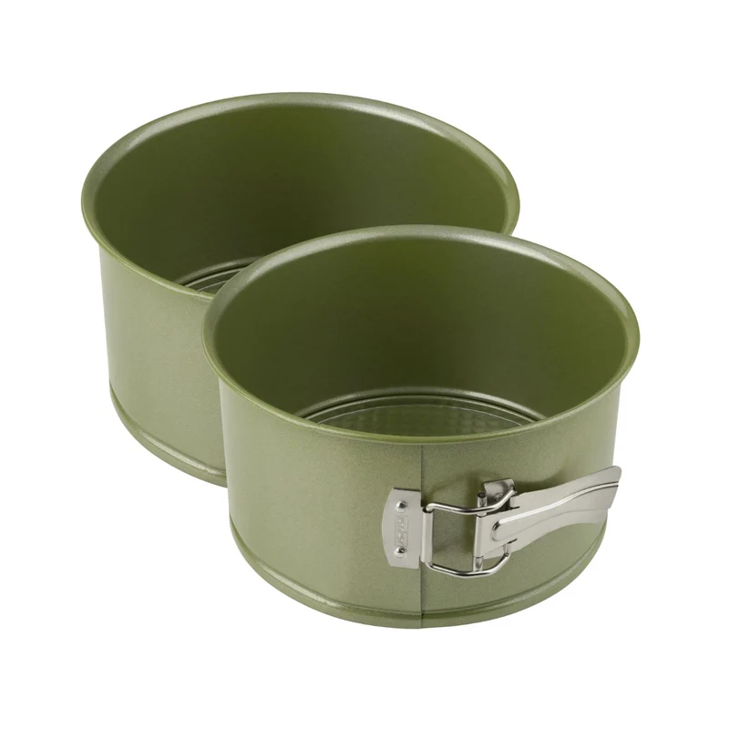 Lot de 2 moules à gâteaux 18/18 cm en acier Zenker Green Vision