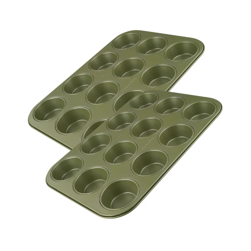 Lot de 2 moules à gâteaux 38,5/26,5 cm en acier Zenker Green Vision