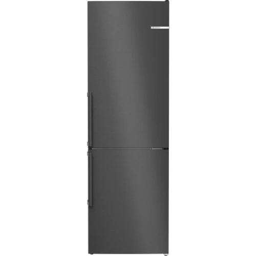 Série 4, Réfrigérateur combiné pose-libre, 186 x 60 cm, Acier brossé noir anti-traces, Total No Frost BOSCH KGN36VXCT