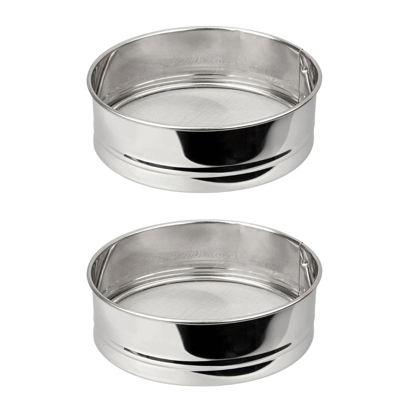 Ensemble de 2 Tamis de cuisine inox extra fin 18 cm de diamètre Fackelmann Basic