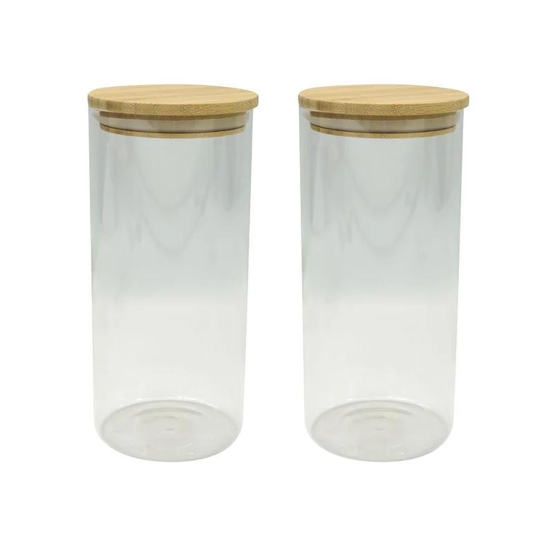 Lot de 2 boîtes de conservation verre 1L avec 2 ustensiles de cuisine Fackelmann Nature Divers