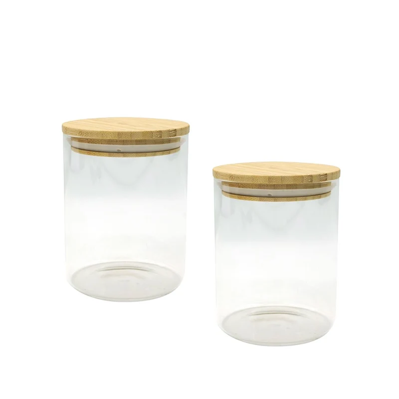 Lot de 2 boîtes en verre avec couvercle hermétique Fackelmann Nature Divers