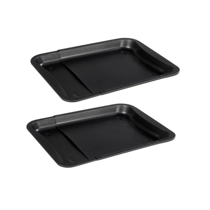 Lot de 2 moules à gâteaux 35-52/32/3 cm en acier Black mettallic Black mettallic Zenker Black mettallic