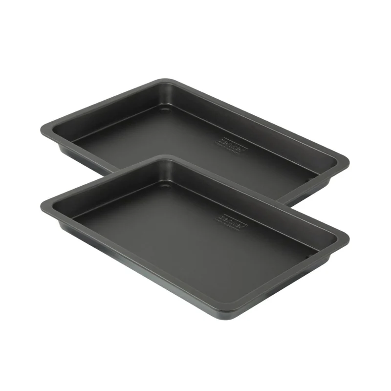 Ensemble de 2 Plaques de four rectangulaire 42 x 29 cm Zenker Black Metallic