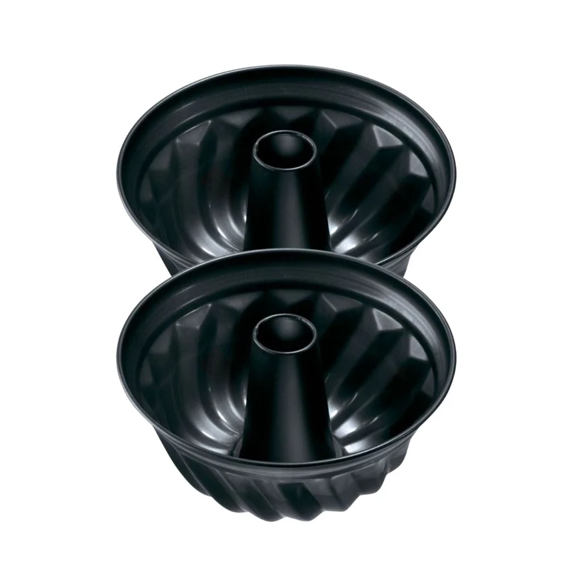 Lot de 2 moules à gâteaux 25/25/11,5 cm en acier Black mettallic Black mettallic Zenker Black mettallic