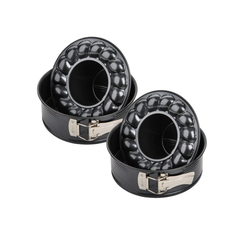 Lot de 2 moules à manqué 18/18 cm en acier Black mettallic Black mettallic Zenker Black mettallic