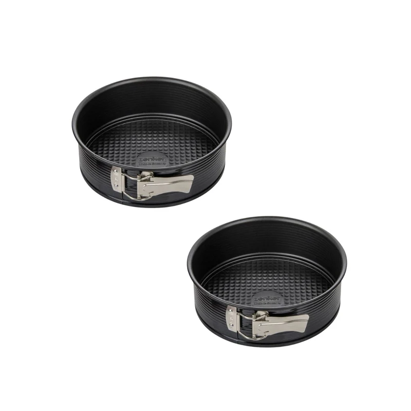 Lot de 2 moules à gâteaux 20/20 cm en acier Black metallic Black mettallic Zenker Black mettallic