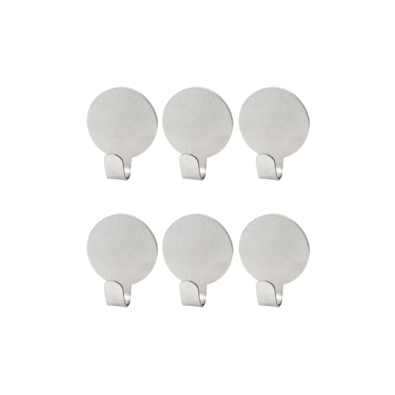 Lot de 6 crochets adhésifs muraux Fackelmann Tecno