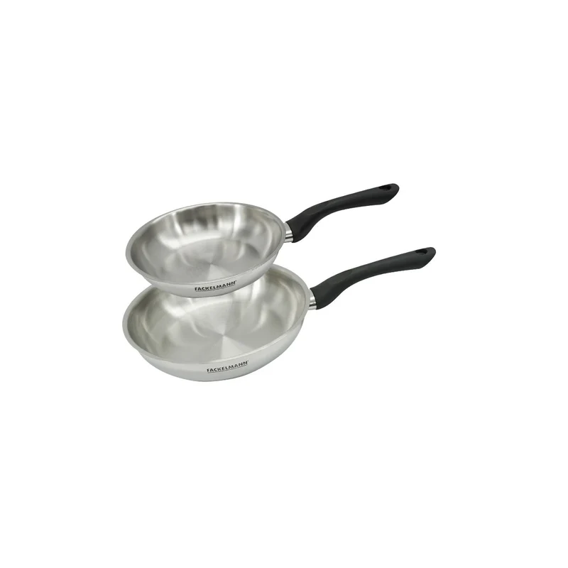 Set 2 poêles 20 et 24 cm en inox Fackelmann Geneva
