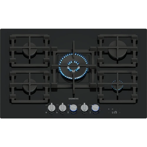 iQ700, Table gaz, 75 cm, Verre trempé, Noir SIEMENS ER7A6RH40