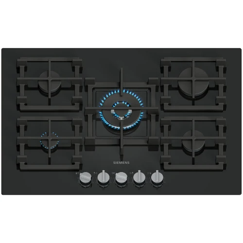 iQ500, Table gaz, 75 cm, Verre trempé, Noir SIEMENS EP7A6QI40