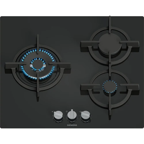 iQ500, Table gaz, 60 cm, Verre trempé, Noir SIEMENS EP6A6CI10