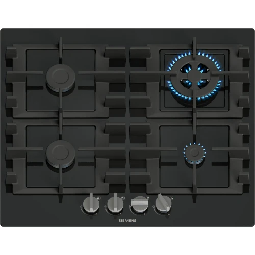 iQ300, Table gaz, 60 cm, Verre trempé, Noir SIEMENS EN6B6HK40