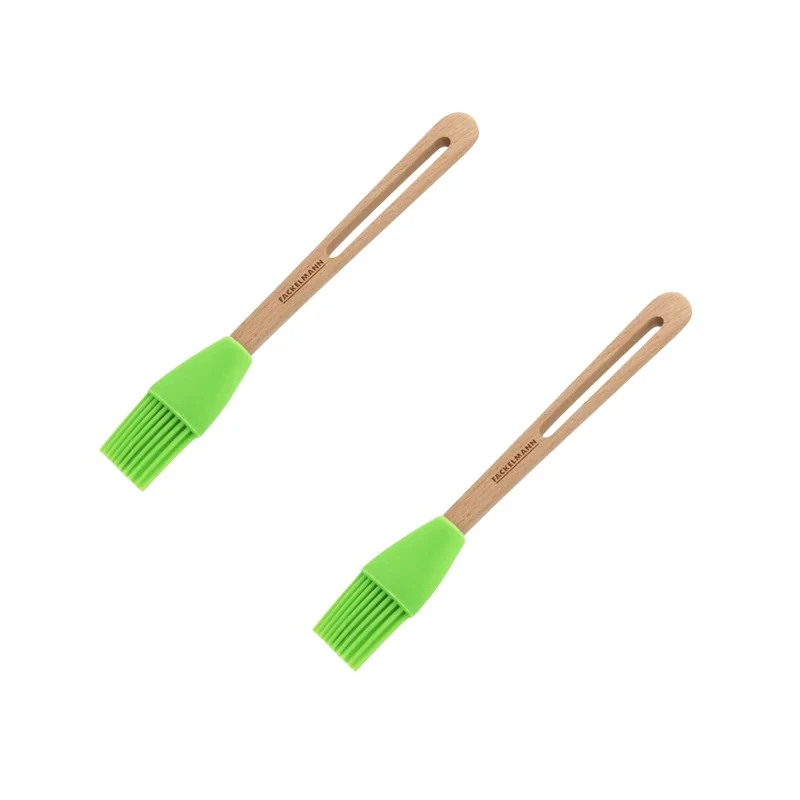 Ensemble de 2 Pinceaux de cuisine et de pâtisserie 26 cm en poils silicone Fackelmann Eco Friendly