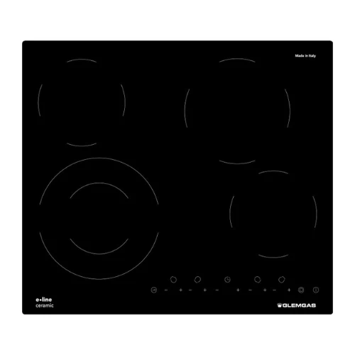 Table vitrocéramique noir sans sécurité coupe-courant, 220-240 V, 32 A, 50-60 Hz Glem GTH64ET