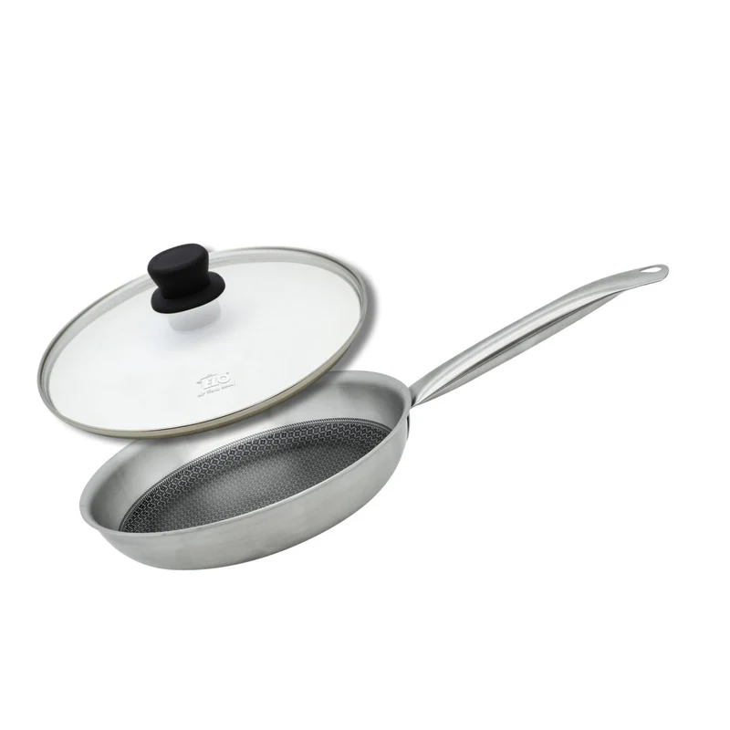 Poêle de cuisson 28 cm sans PFAS avec 1 couvercle Elo Relief Solution avec couvercles