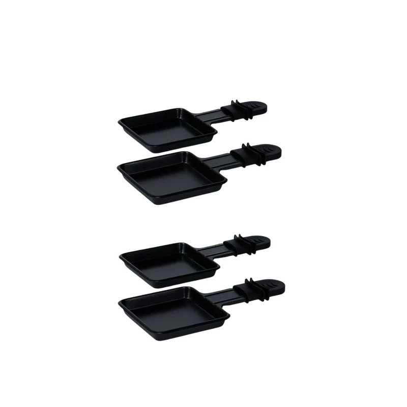 Set de 2 poêlons à raclette 18,5/18,5 cm en PTFE avec 2 ustensiles Rotel Swiss Tradition