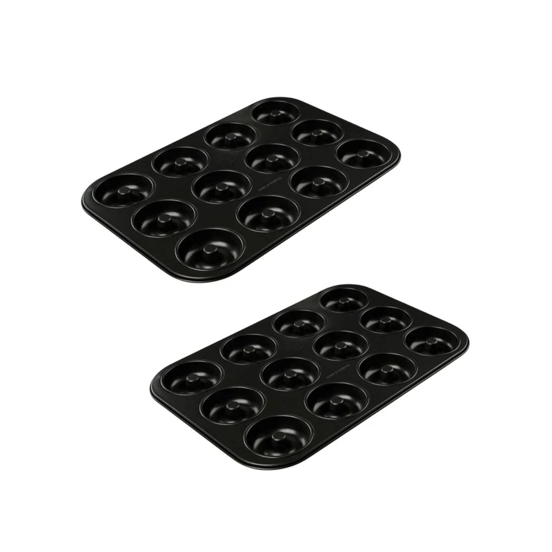 Ensemble de 2 Moules donut et bagel 12 empreintes 26,5 x 38,5 cm Dr. Oetker Tradition